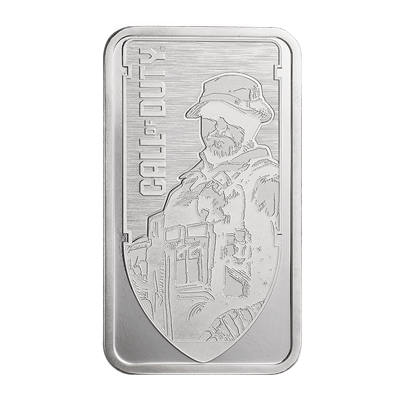 A picture of a Lingot d’argent de 1 oz du 20e anniversaire de Call of Duty® (2023)